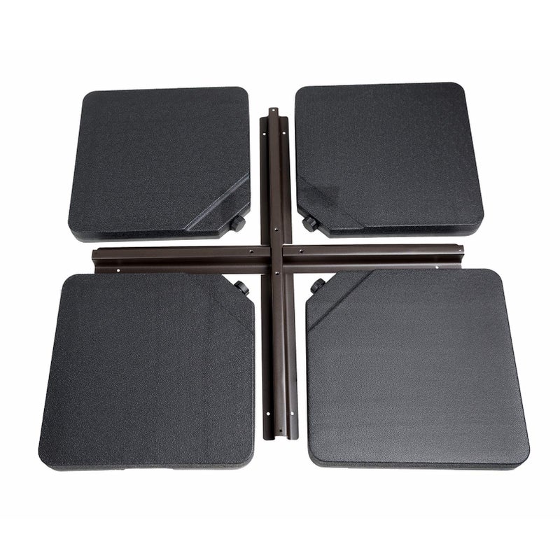 FLAME&SHADE 256lb 4 Pieces Base Stand Weight Set for Outdoor Patio Cantilever Offset Umbrella, Black - Image 4